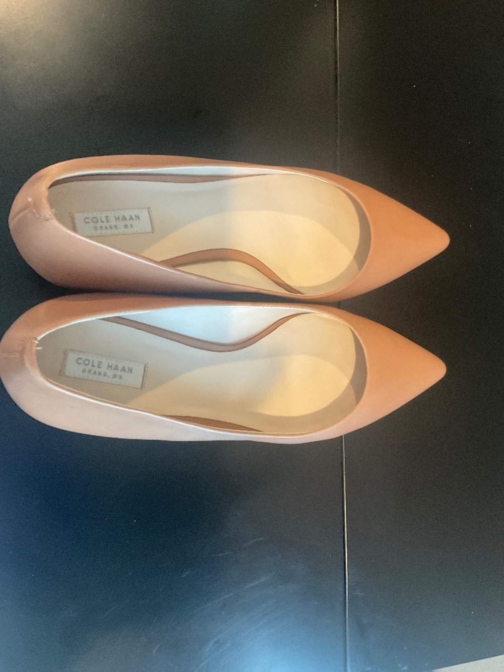 Cole Haan Beige Leather Kitten Heel Pump